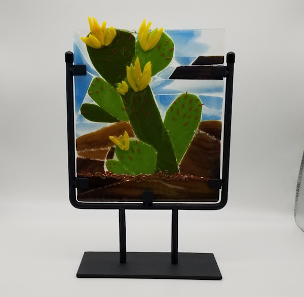 Cactus with Yellow Blooms by Karin Danapas