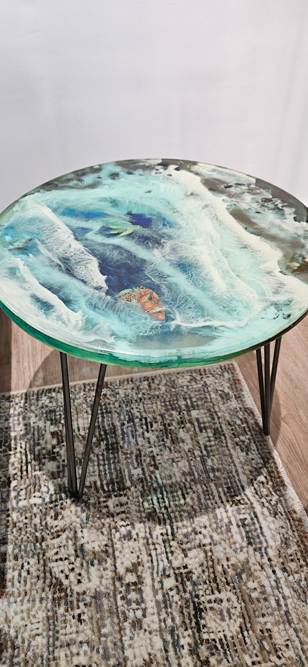 Resin table by Pam McAdams, Image 1.