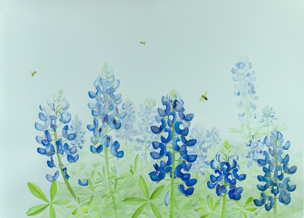 Bluebonnets and Bees by Bea Rosenhauch