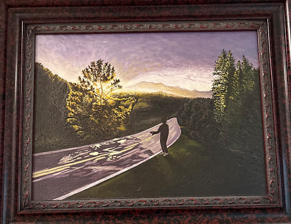 Ron Hitchhiking to California by Ray Eikerts