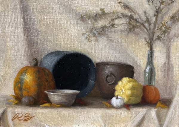 Autumn Harvest Still Life by Rachel Perry