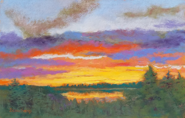 Fiery Sunset by Nancy Beauchamp