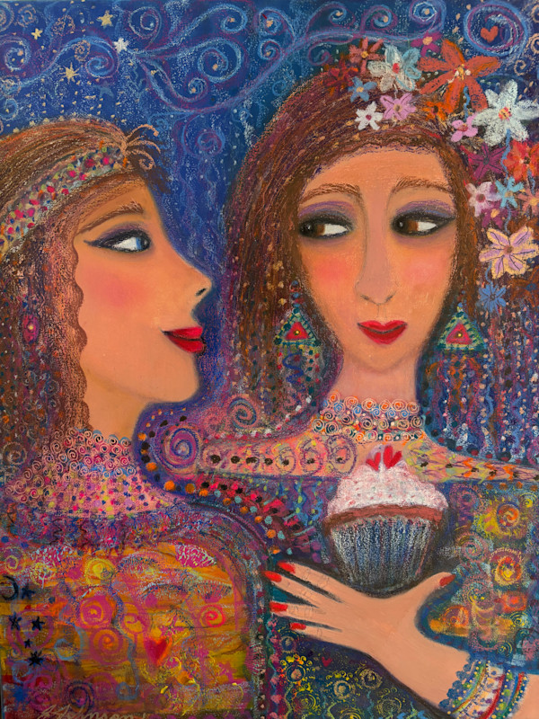 Two Friends, One Cupcake by Jane Johnson, Image 1.