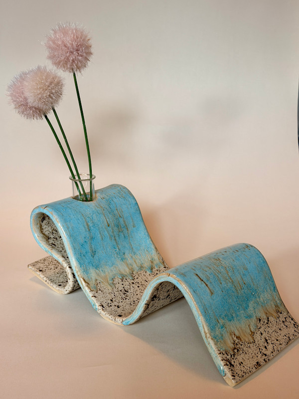 Robin's Egg Wavy Shelf by Stephanie Fenter