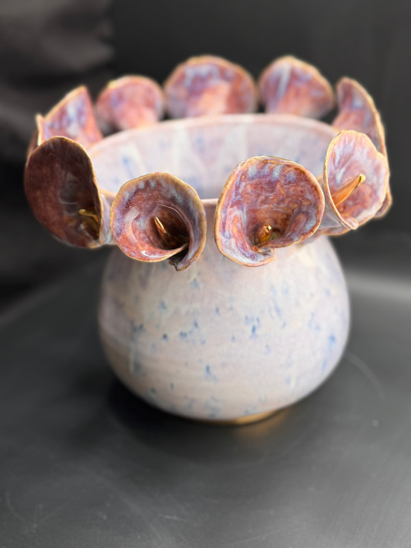Purple Lily Vase by Nicole Nalbach