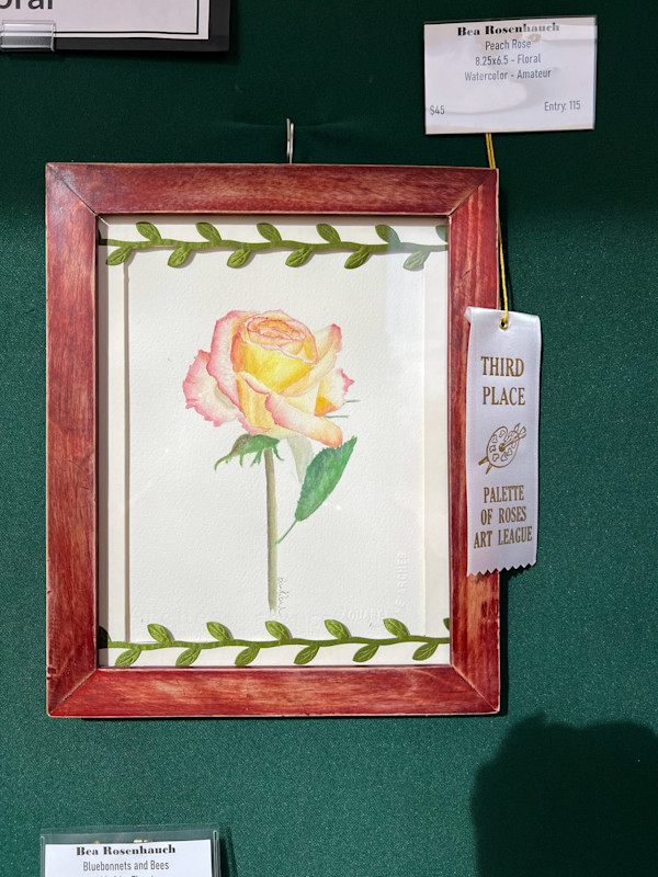 Peach Rose by Bea Rosenhauch