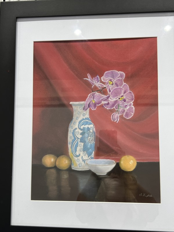 Vase, Bowl, and Oranges by Teri Liptak