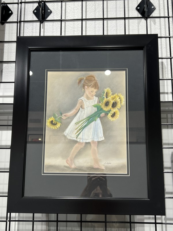 Sarah with Sunflowers by Teri Liptak