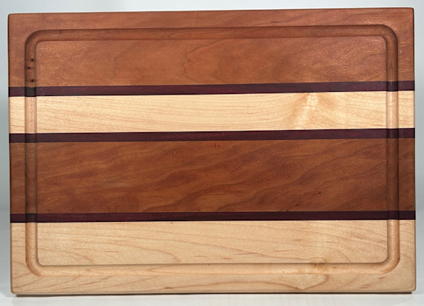 Striped Cutting Board with Juice Groove by Scott Levy, Image 1.