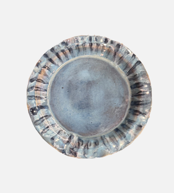 Beach wave Rimmed plate by Nicole Nalbach