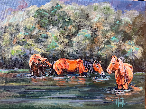 Trio in Tranquility - Print on canvas by Heather Burris