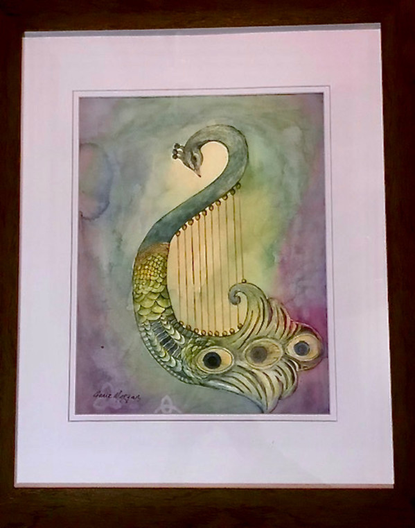 Peacock Harp by Genie Morgan