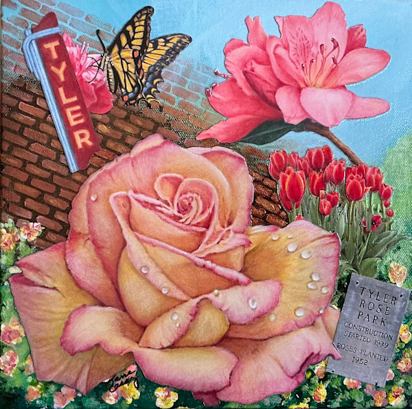 “Tyler” Roses, Blooms and Bricks by Jane Casey, Image 1.