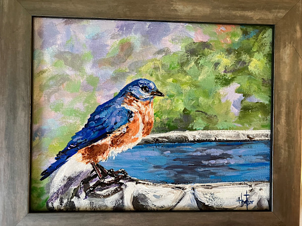 Blue Bather by Heather Burris