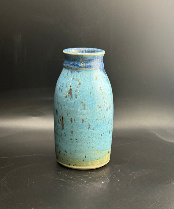 Blue bottle vase by Nicole Nalbach, Image 1.