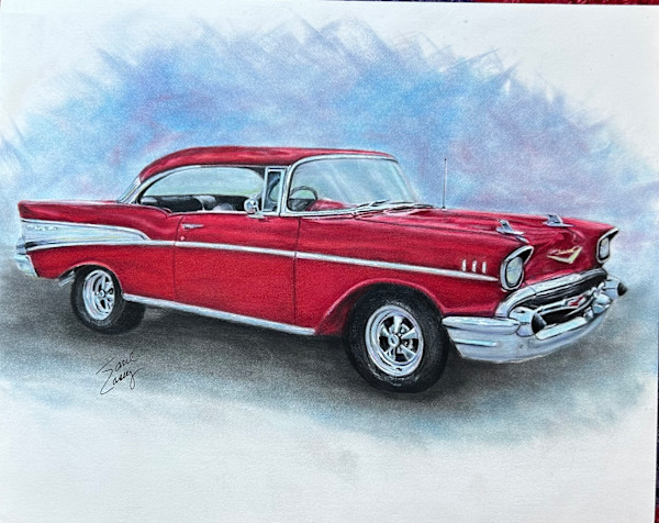 Golden Memories in Red - Print by Jane Casey