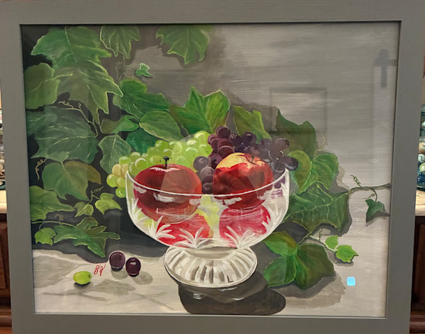 Crystal Bowl of Fruit by Brenda Green