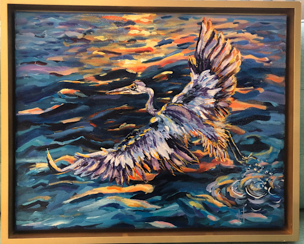 Big Blue Herron by Heather Burris