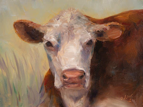 Bossy The Cow - Giclee Print by Deborah Setser