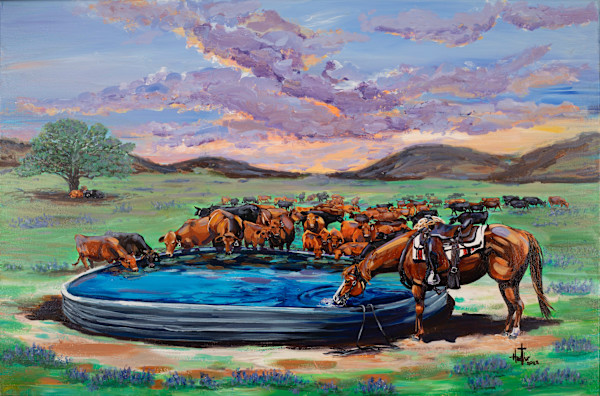 Come to the Waters - print on canvas by Heather Burris