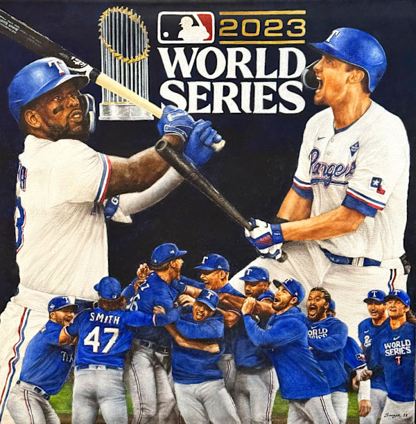Texas Rangers World Series (no signatures) by Mark Saczek