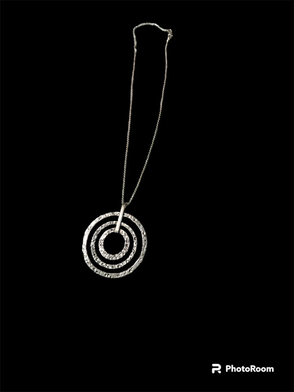 Silver Circle Necklace by Barbara Miller
