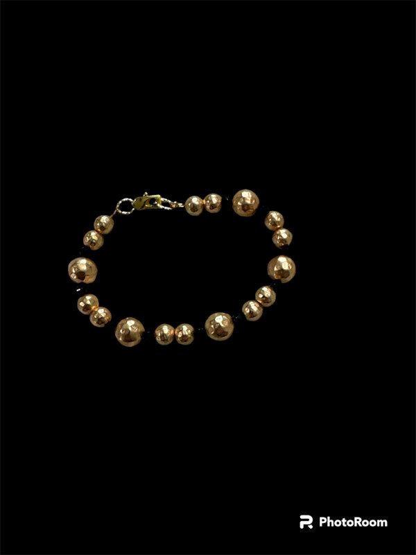 Gold Bead Bracelet by Barbara Miller