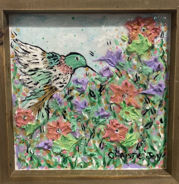 Hummingbird in Pastel by Christie Joy