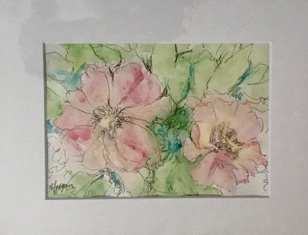 Pink Sweet Peas by Genie Morgan
