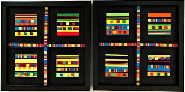 Razzle-Dazzle Diptych by Donna Cariker