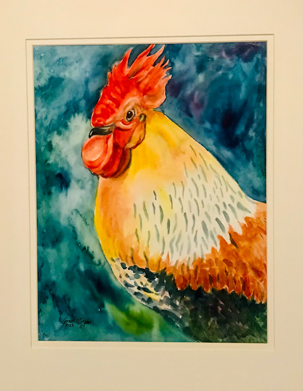 Portrait of a Rooster by Genie Morgan