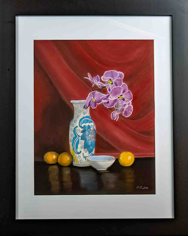 Vase, Bowl, and Oranges by Teri Liptak
