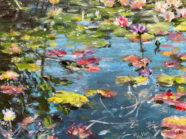 Evening Lily Pond by Maureen Fuller