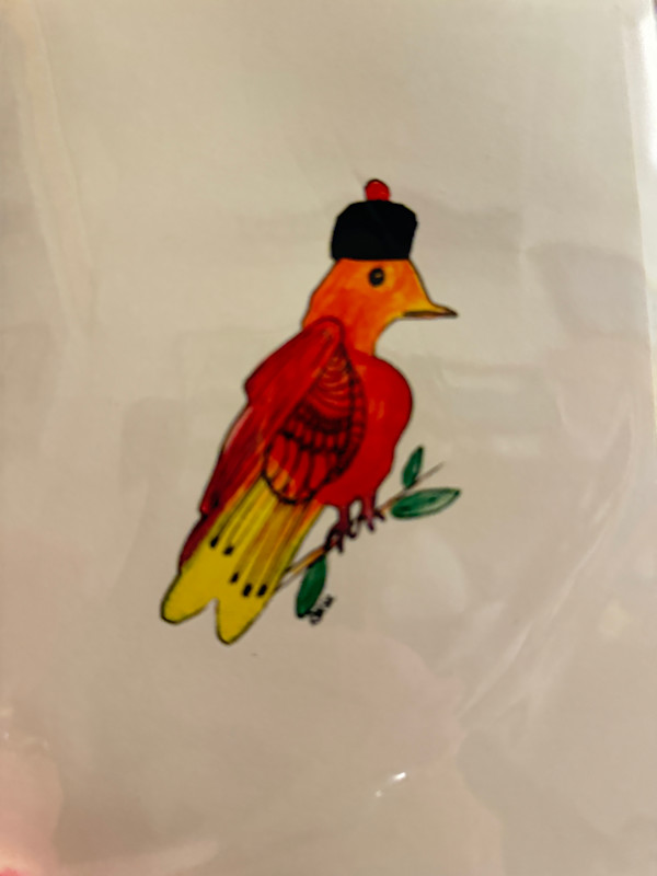 Russian Birdy Greeting Card by Charrise Mccrorey