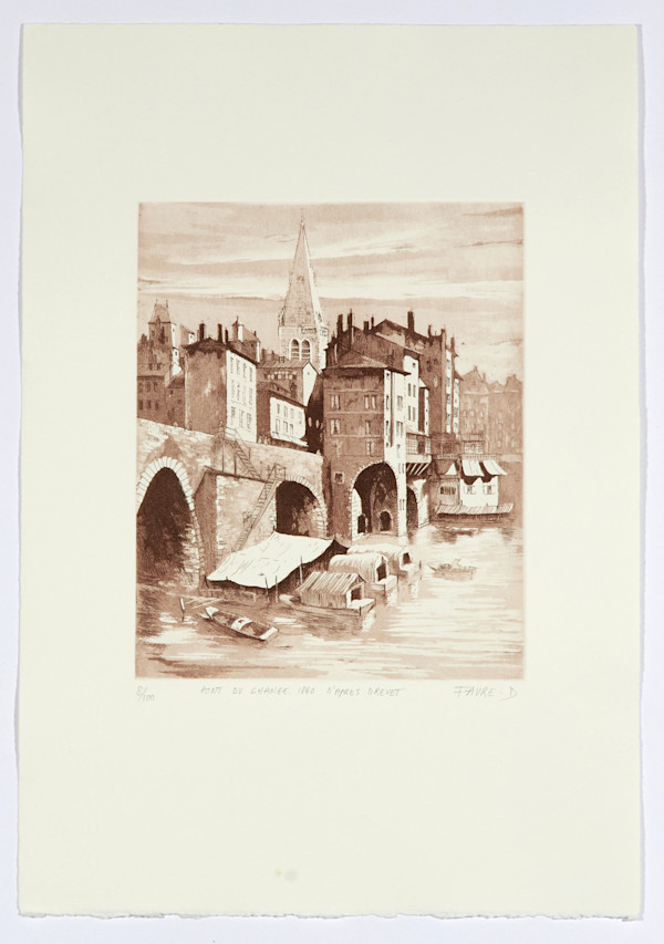 Pont du Change. 1840 by Favre
