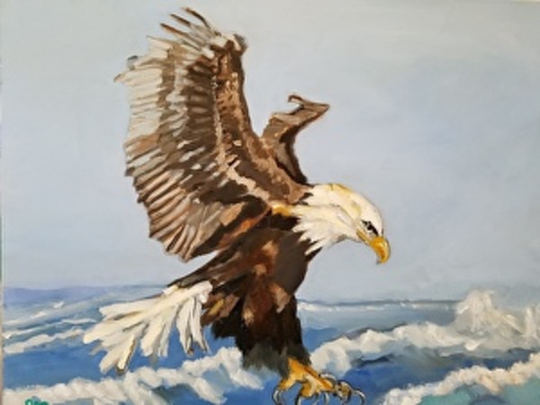 Bald Eagle Catch by Randine Westlund