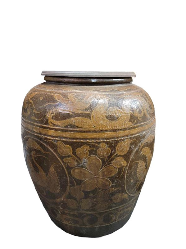 Chinese Glaze Magpie Pickling Jar