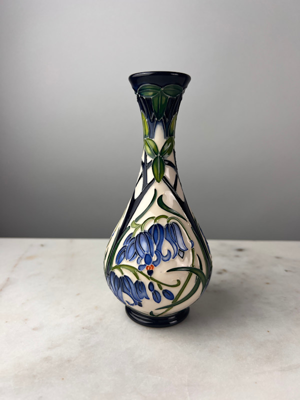Moorcroft "Otley Chevin" Bluebells Vase Rachel Bishop by Rachel Bishop, Moorcroft