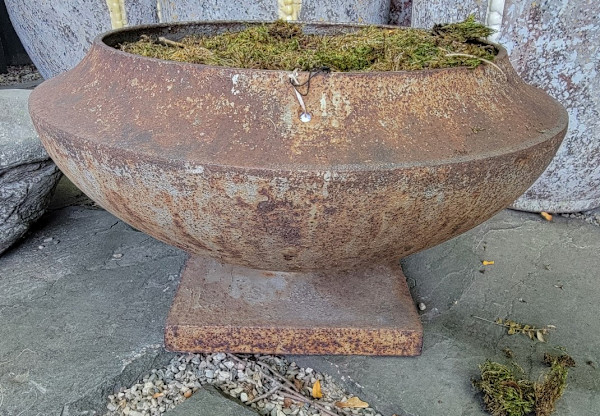 Kramer Bros. Iron Urn on Plinth by Kramer Brothers Company