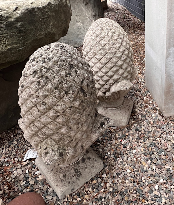 Pair of French Pinecone Finials, Image 1.