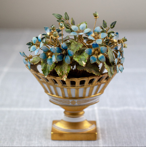 Tole Metal Flower Arrangement, Image 1.