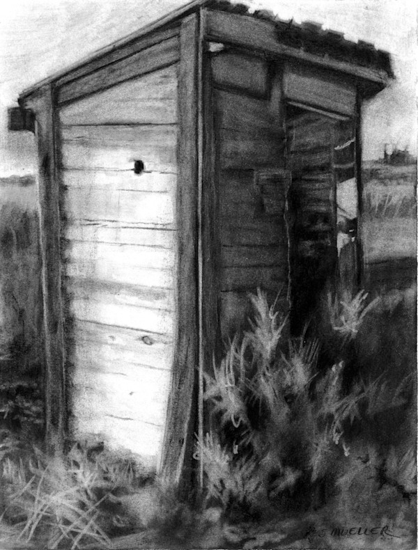 Sun Ranch Outhouse by Susan L Mueller