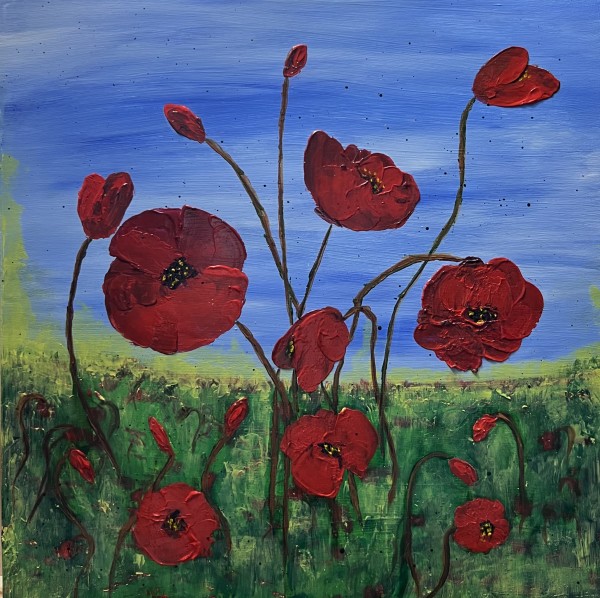 Poppies in the Field by Pamela Roberts