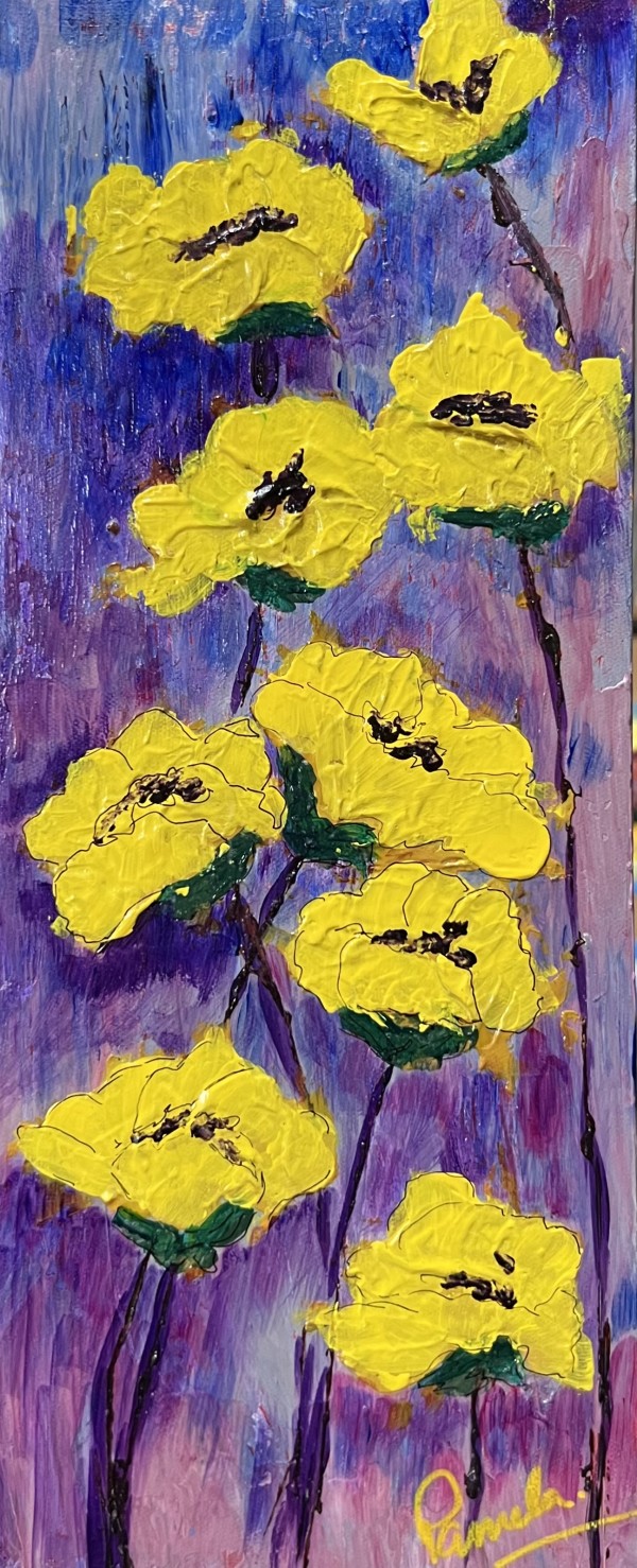 Climbing Yellow Flowers by Pamela Roberts