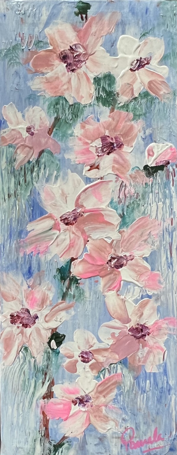 The Pink Flowers of Spring by Pamela Roberts