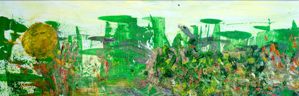 Amazon Scene 1A (Triptych) by Lorena Salinas
