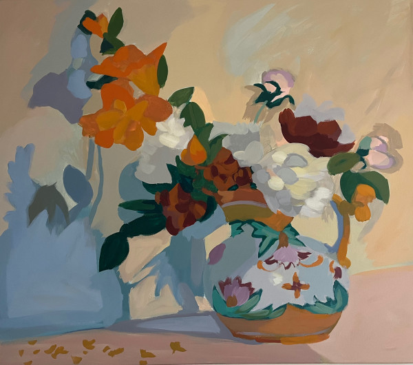 Off Center Bouquet (unframed) by June McCartney