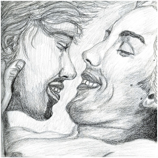 Raise Me Up (From "31 Kisses" series) graphite pencil version, $200.  Buyer pays shipping.  Prints available, contact artist. by Stephen Mead