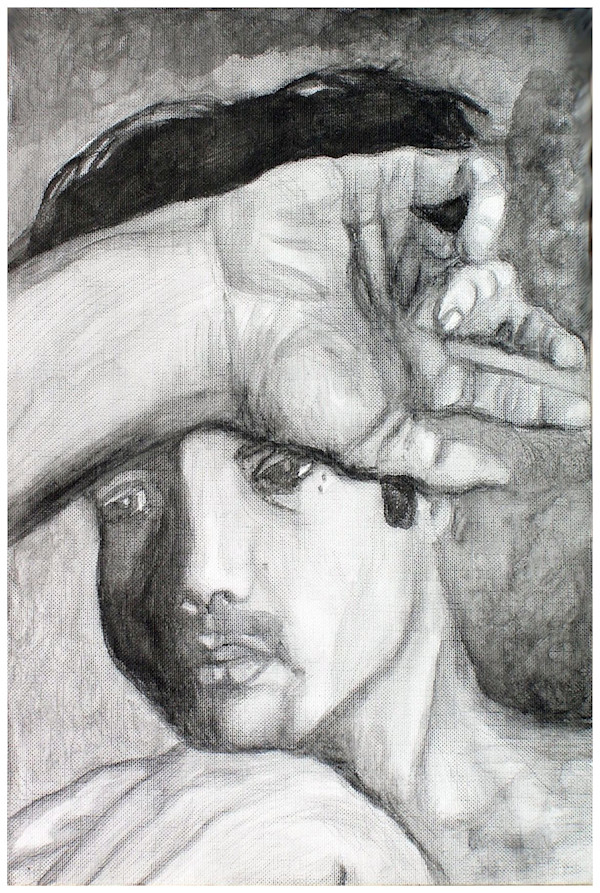 coloring the whiteness of parchment (from "Weightless Series"), watercolor pencil, $275.  Buyer pays shipping.  Prints available, contact artist. by Stephen Mead