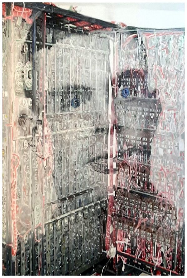 Alan Turing (The Man Beyond the Machine II), Mixed media, $300. Buyer pays shipping (Prints available) by Stephen Mead